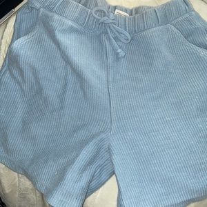White and blue wash sleeping shorts